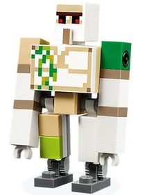 Iron Golem - Brick and Pin Arm Attachments, Dark Bluish Gray Feet (Hinge Plate with 9 Teeth)