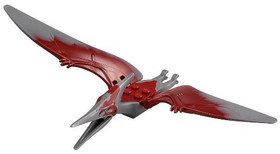 Sötét Kékesszürke Pteranodon Sötétpiros Festéssel