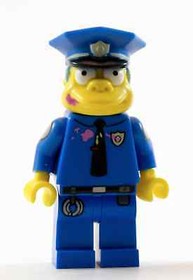 Wiggum Rendőrfőnök Cukormázzal az Arcán és a Ruháján