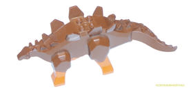 Barna Stegosaurus Sötétnarancs Lábakkal