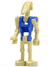 Droid pilóta kék mellkassal