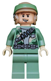 Rebel Kommandós minifigura töltényátvetővel, borostás