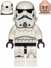Imperial Stormtrooper (Dual Molded Helmet, Black Squares on Back) - Male, Light Nougat Head, Scowl