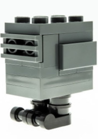 Gonk Droid (GNK Power Droid), Experimental Unit Clone Force 99 - Dark Bluish Gray, Black Feet (Gonky