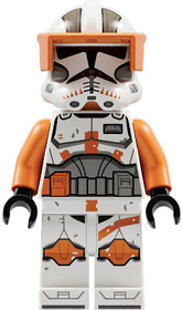 Clone Trooper Commander Cody, 212th Attack Battalion (Phase 2) - Orange Visor, Nougat Head, Helmet w
