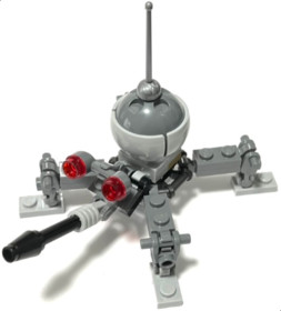 Dwarf Spider Droid (Dark Bluish Gray Dome, Black Cone 1 x 1)