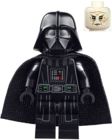Darth Vader - Mintás Karok, Szivacsos Köpeny, Fehér Fej
