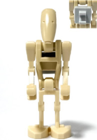 Battle Droid - homokszínű, világos kékesszürke klip a hátán
