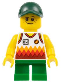 Boy, Jersey with #39, Green Short Legs, Dark Green Cap