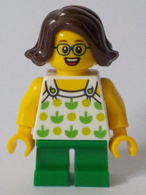 Child Girl with Halter Top with Green Apples and Lime Spots, Green Short Legs