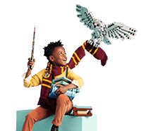 Boy playing Harry Potter