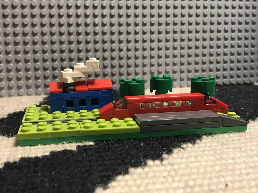 Microscale falusi vonatállomás