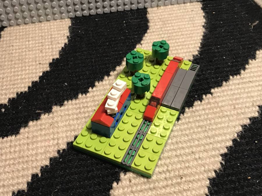 Microscale falusi vonatállomás