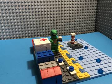 legodzlla támadása lego city ellen