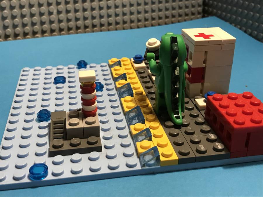 legodzlla támadása lego city ellen