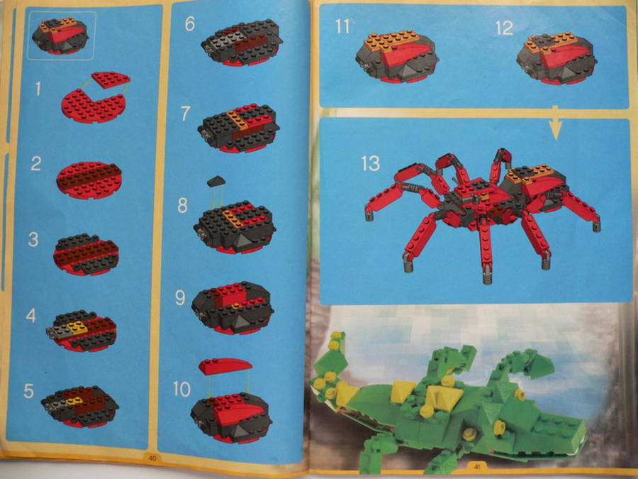 Designer Set 4101: óriás pók szitakötővel és krokodillal kiegészítve