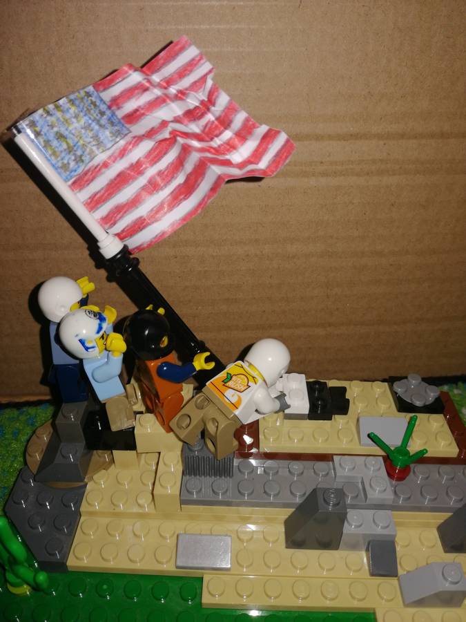 Zászlófelvonás Iwo Jima szigetén, 1945 február 23-án