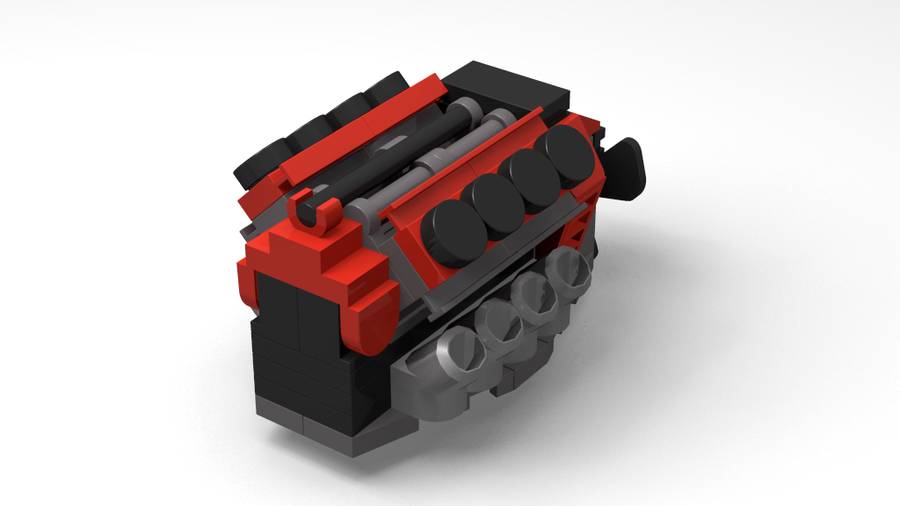 8 hengeres V-motor
