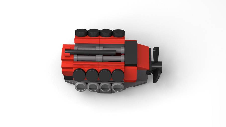 8 hengeres V-motor