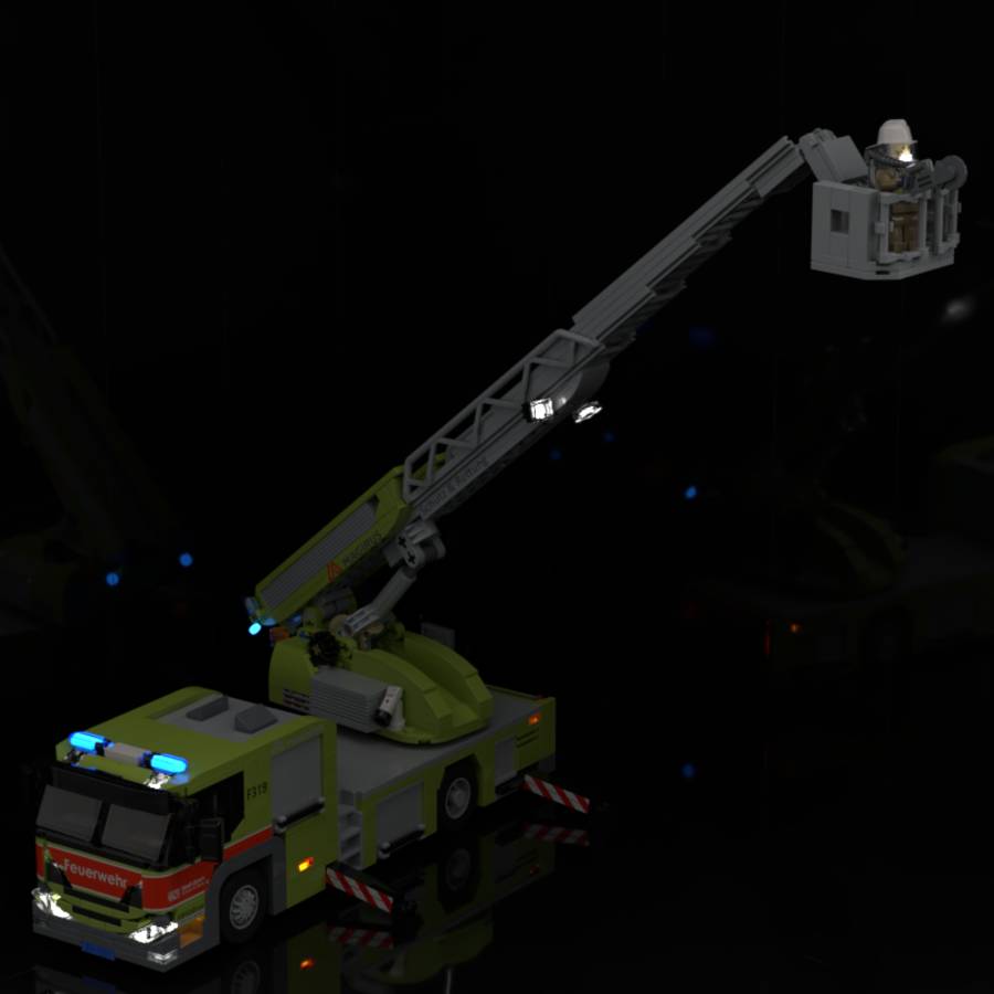 Scania L360 Tűzoltókocsi Magirus Forgózsámolyos Mentőlétrával