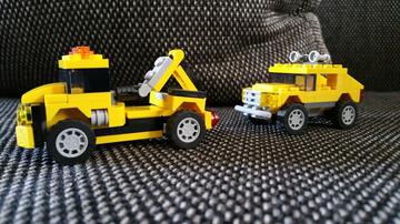 Yellow tow truck