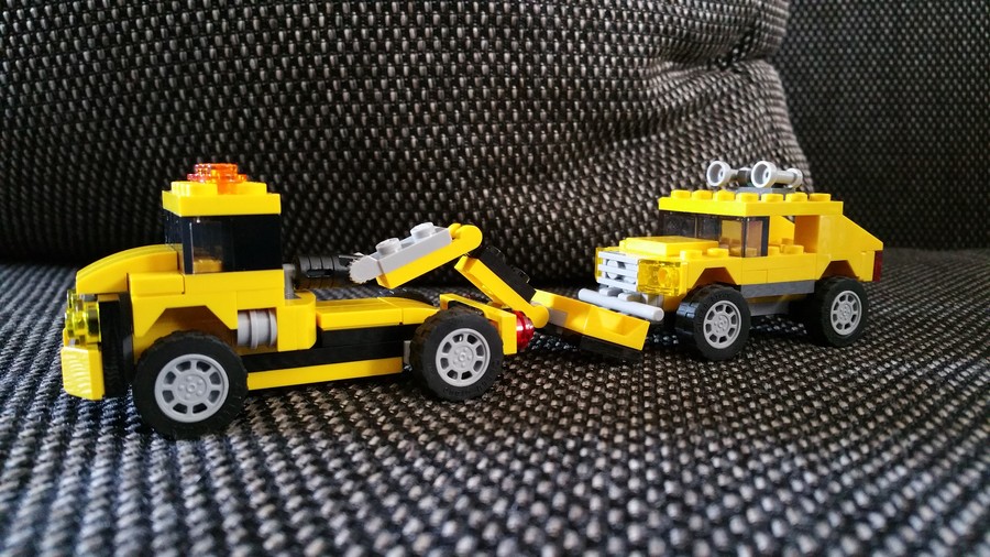 Yellow tow truck
