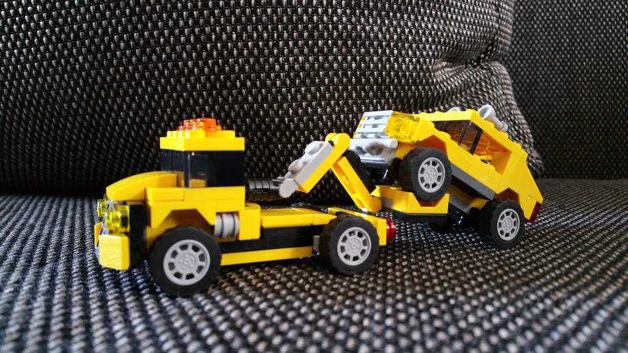 Yellow tow truck