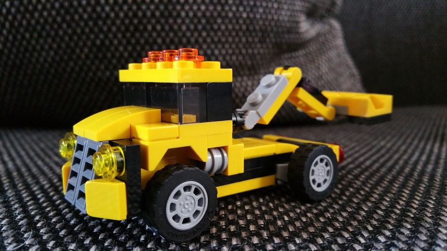 Yellow tow truck