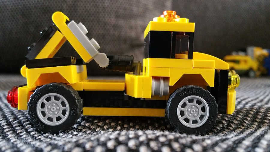 Yellow tow truck