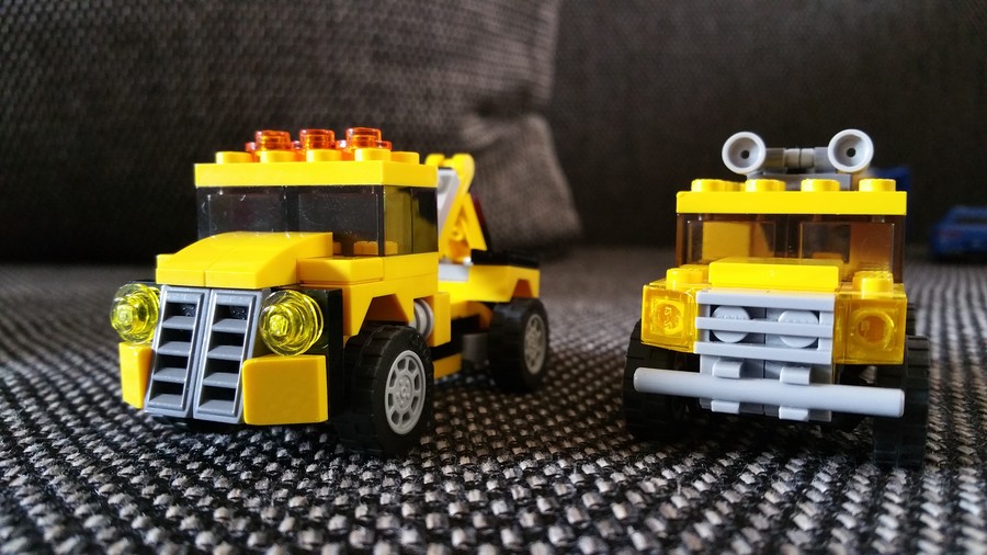 Yellow tow truck