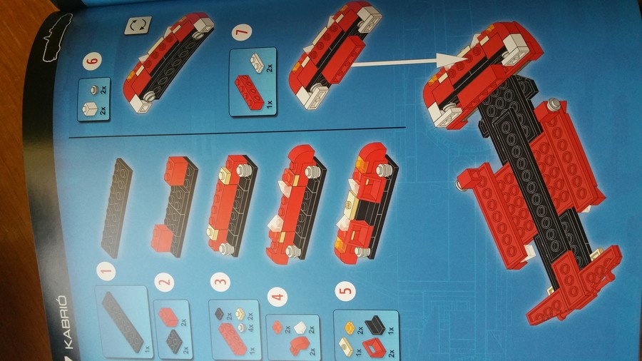 LEGO építők könyve kabrió