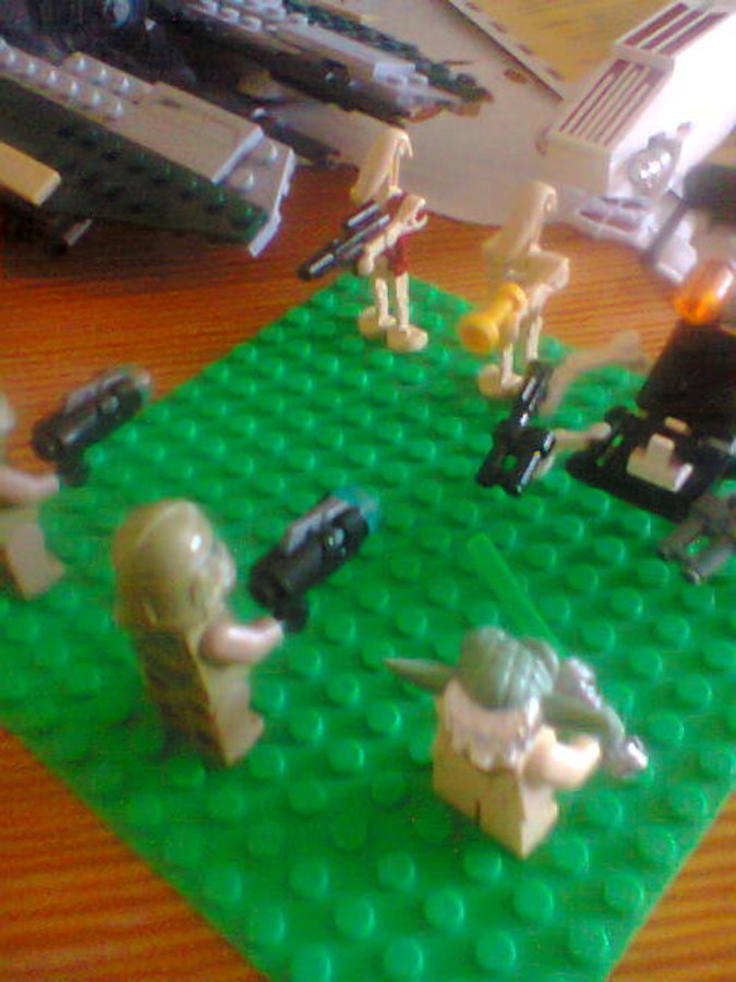 Yoda és Khasyyk Troopers VS droideka és 2 rohamdroid