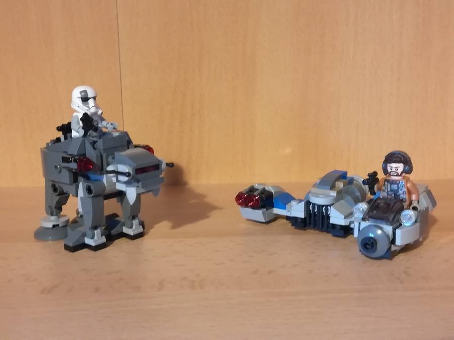 Ski Speeder vs. First Order Walker Microfighters