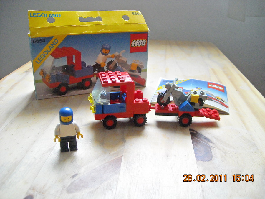 LEGO City 6654 Motorcycle Transport 1983