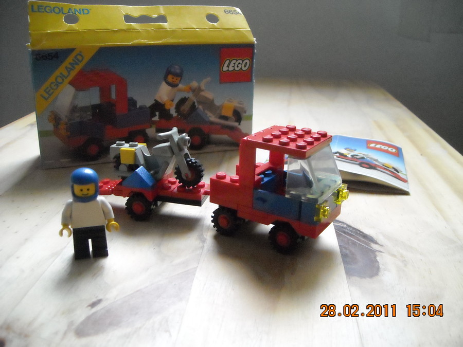 LEGO City 6654 Motorcycle Transport 1983