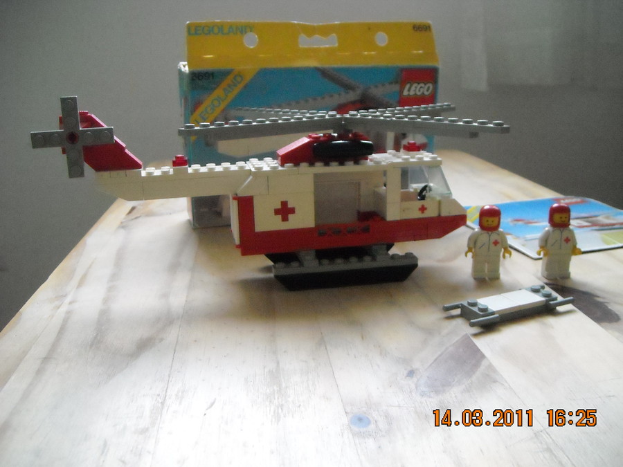 LEGO  City  6691 Red Cross Helikopter  1981
