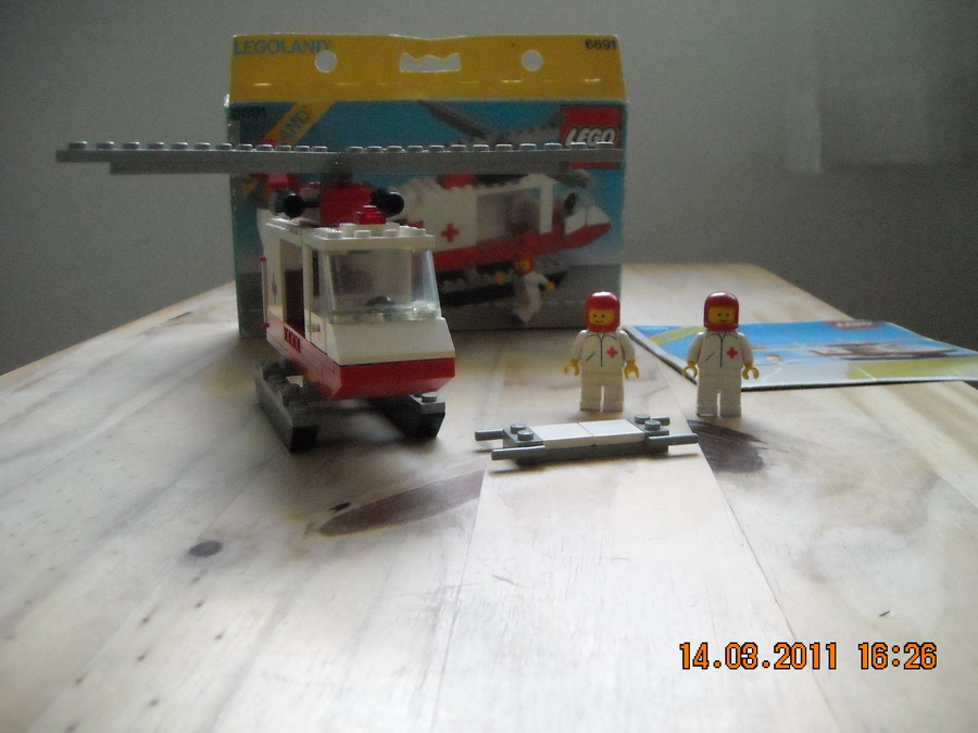 LEGO  City  6691 Red Cross Helikopter  1981