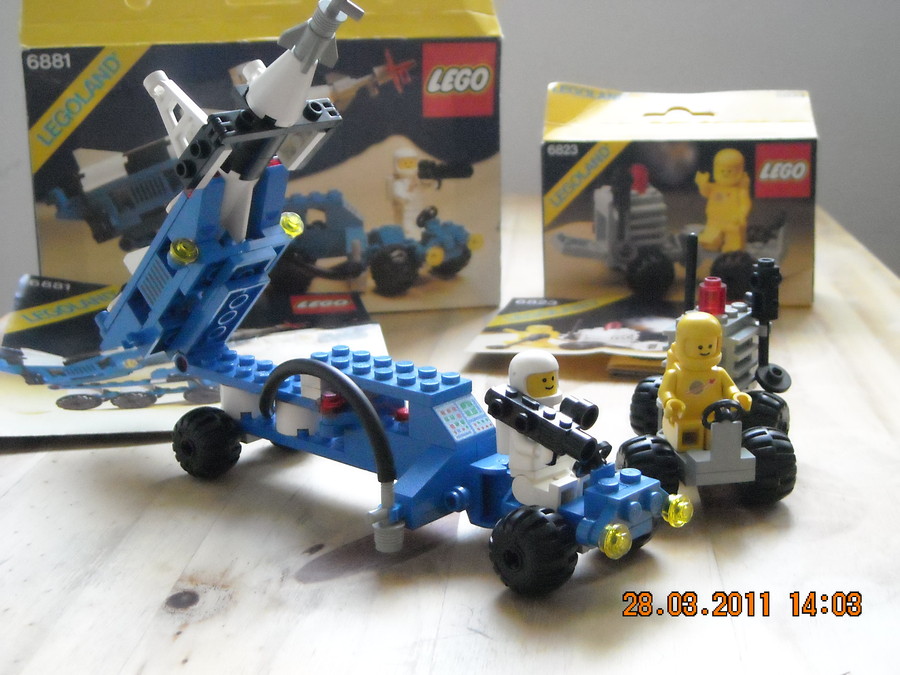 LEGO Space 6881 Lunar Rocket Launcher 1984 6823 Surface Transport 1983